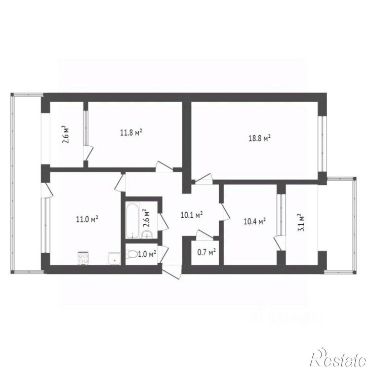 3-комн квартира Казачья улица, 18,  д. 18