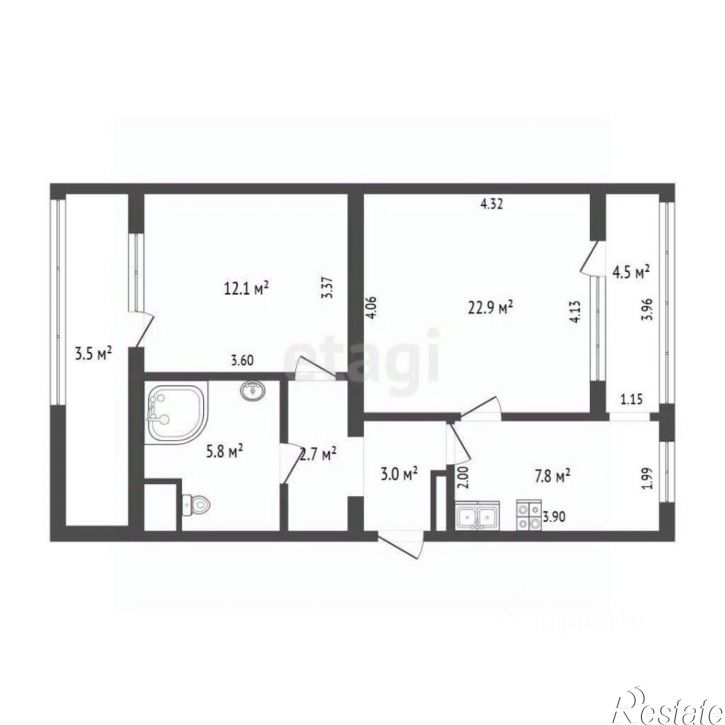 2-комн квартира пр-кт Октябрьской революции, 52,  д. 52