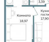 1-комн, 48 кв м, этаж 5/12 