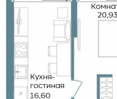 2-комн, 60 кв м, этаж 1/8 