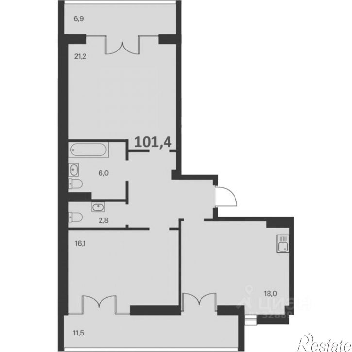 2-комн квартира Севастопольское шоссе, 2А,  д. 2А