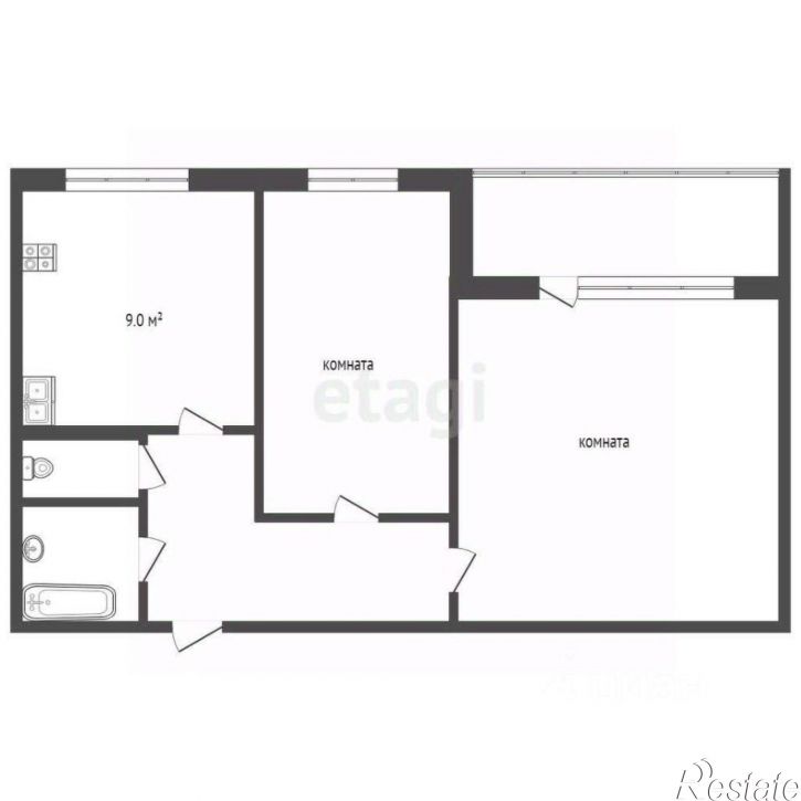 2-комн квартира Морская улица, 9,  д. 9
