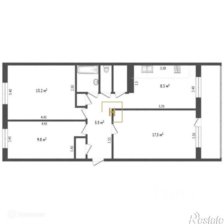 3-комн квартира ул Пушкина, 11,  д. 11
