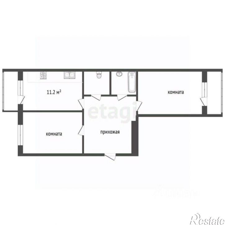 2-комн квартира проспект Победы, 29А,  д. 29А