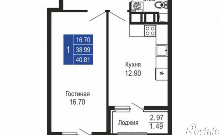 1-комн квартира в новом доме Евпатория, ЖК Море
