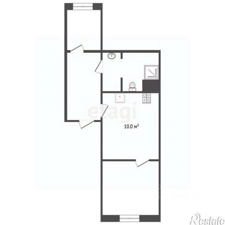 2-комн квартира проспект Генерала Острякова, 3,  д. 3