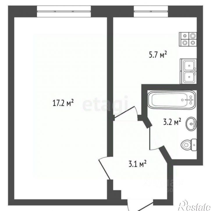 1-комн квартира улица Генерала Жидилова, 2,  д. 2