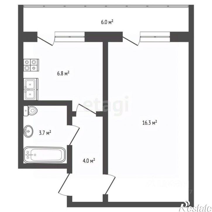 1-комн квартира ул Лукомская, 6,  д. 6