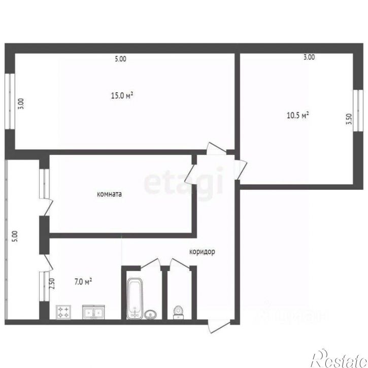 3-комн квартира Танковый переулок, 75,  д. 75