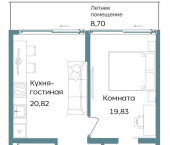 2-комн, 52 кв м, этаж 5/12 г. Саки, ул. Морская