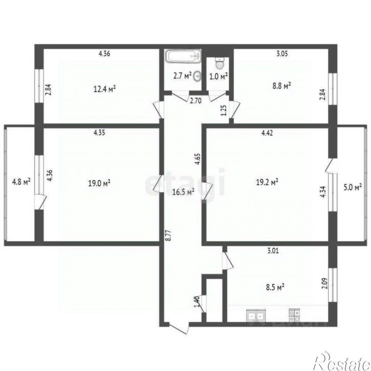 4-комн квартира улица Сырникова, 29,  д. 29