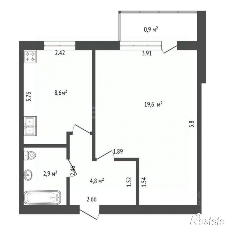 1-комн квартира улица Чапаева, 85,  д. 85