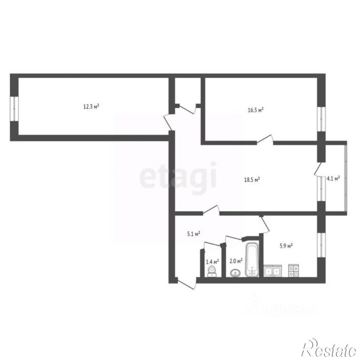 3-комн квартира проспект Победы, 16,  д. 16
