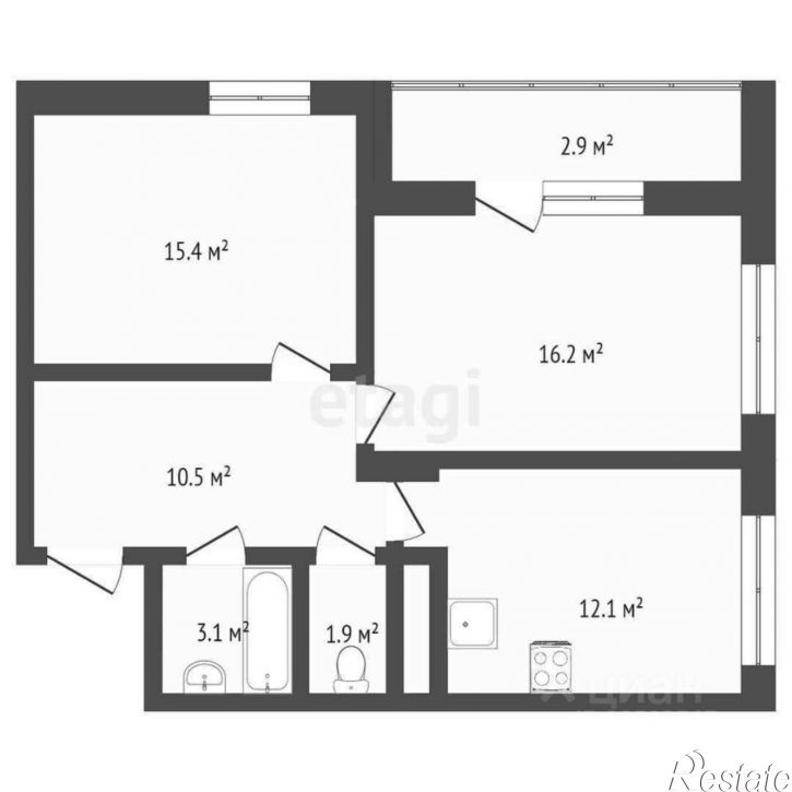 2-комн квартира ул Крымской весны, 2,  д. 2