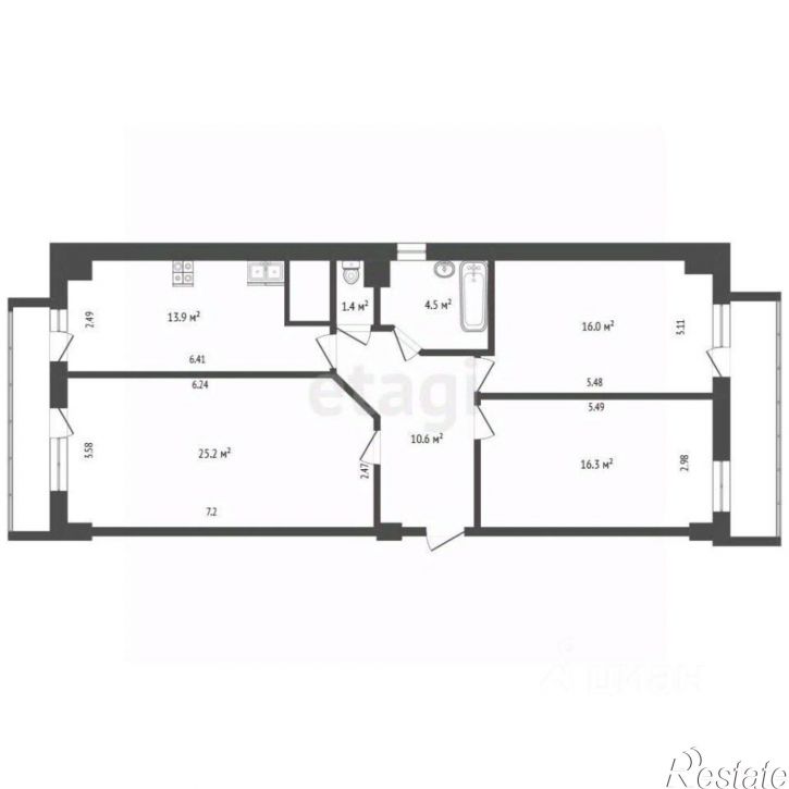3-комн квартира улица Колобова, 22/3,  д. 22/3