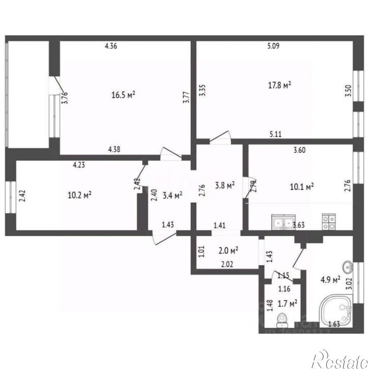 3-комн квартира Античный пр-кт, 22,  д. 22