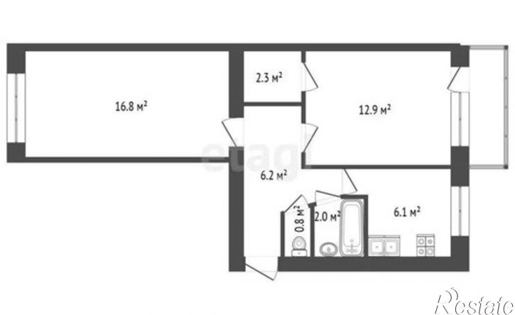 2-комн квартира пр-кт Победы, 58,  д. 58