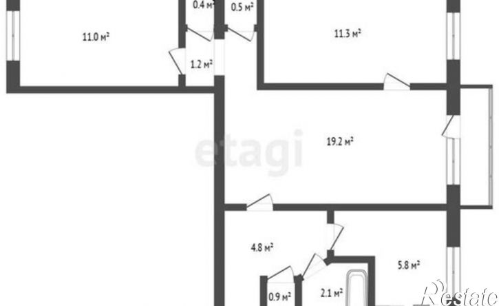 3-комн квартира улица Хрусталёва, 53,  д. 53