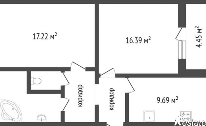 2-комн квартира улица Комбрига Потапова, 23А,  д. 23А