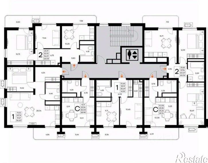 2-комн квартира в новом доме Саки, Историческая улица