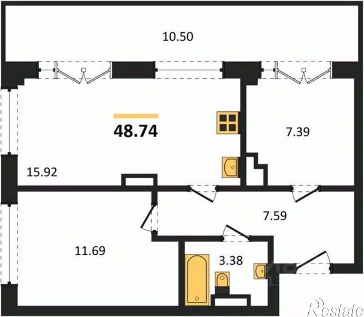 2-комн квартира в новом доме ул Челнокова, 17 2в,  д. 17 2в,  к. 2в
