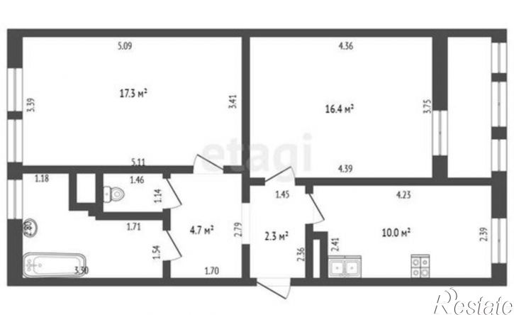 2-комн квартира Античный проспект, 22,  д. 22