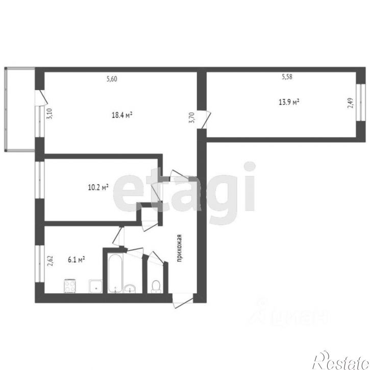 3-комн квартира улица Ленина, 36А,  д. 36А