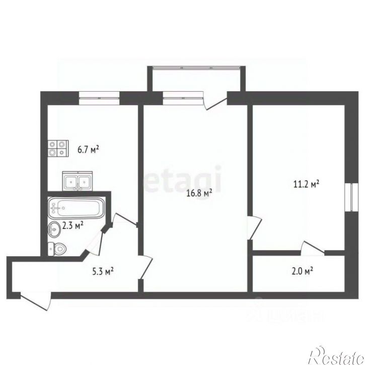 2-комн квартира Костромская улица, 12,  д. 12