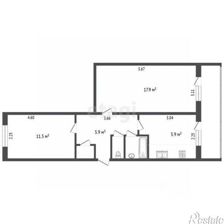 2-комн квартира улица Тамарлы, 15,  д. 15