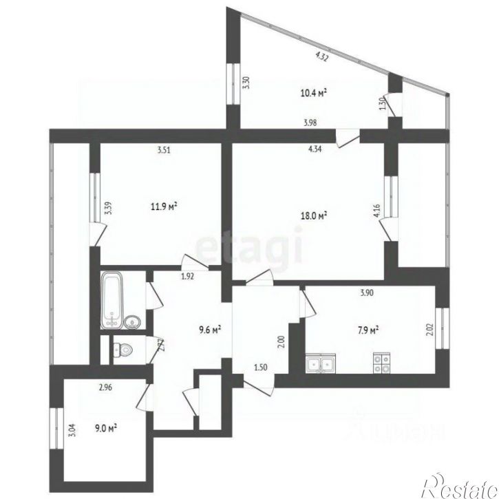 4-комн квартира ул Советская, 12,  д. 12