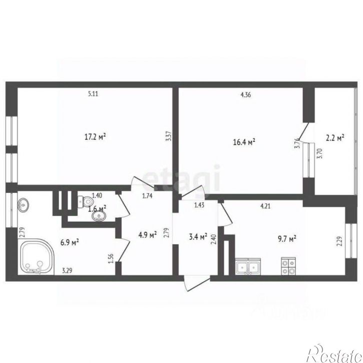 2-комн квартира Севастополь, Севастополь, Камышовое шоссе