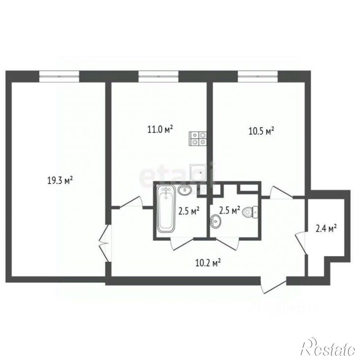 2-комн квартира ул Крымской весны, 2,  д. 2