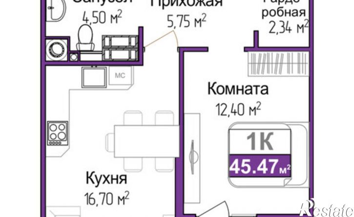 1-комн квартира в новом доме Симферополь, Центральный район, ЖК Город Мира