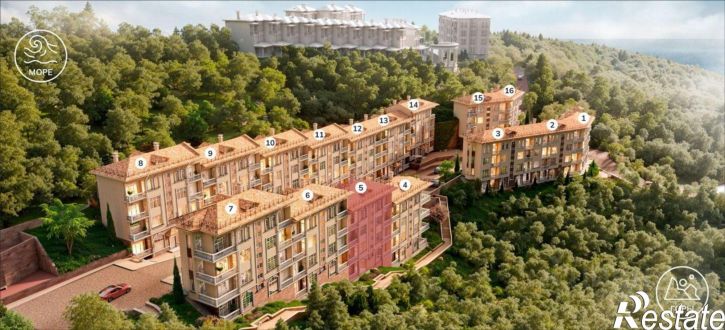 1-комн квартира в новом доме городской округ Алушта