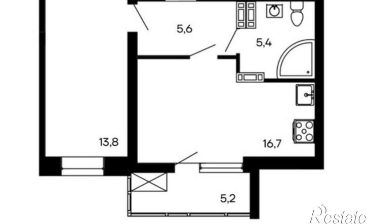 1-комн квартира Севастополь, улица Токарева, 18Дк2