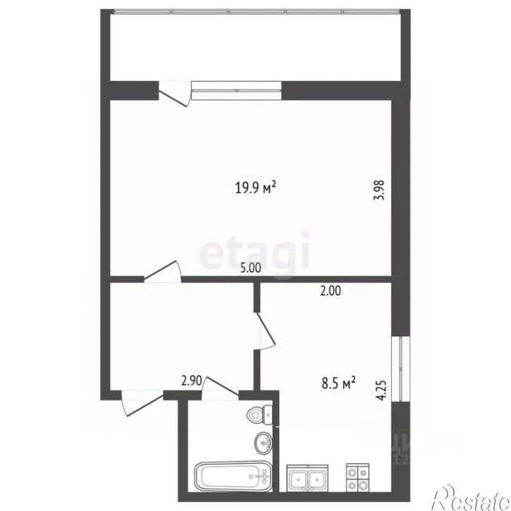 1-комн квартира ул Чапаева, 30,  д. 30