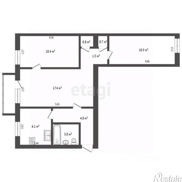 3-комн квартира ул Гоголя, 32,  д. 32