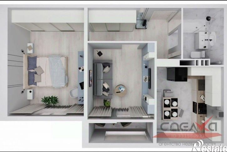 2-комн квартира улица Колобова, 44к4