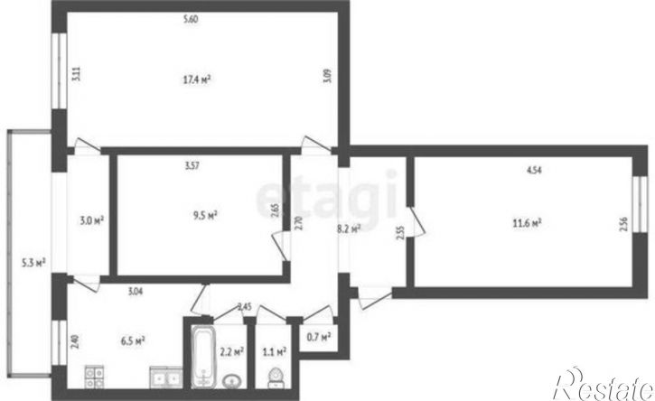 3-комн квартира Евпатория, Перекопская улица, 8