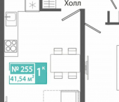 1-комн, 42 кв м, этаж 5/9 Симферополь, ЖК Розмарин