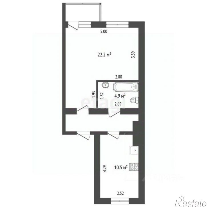 1-комн квартира Севастополь, Севастополь, улица Багрия, 75/12