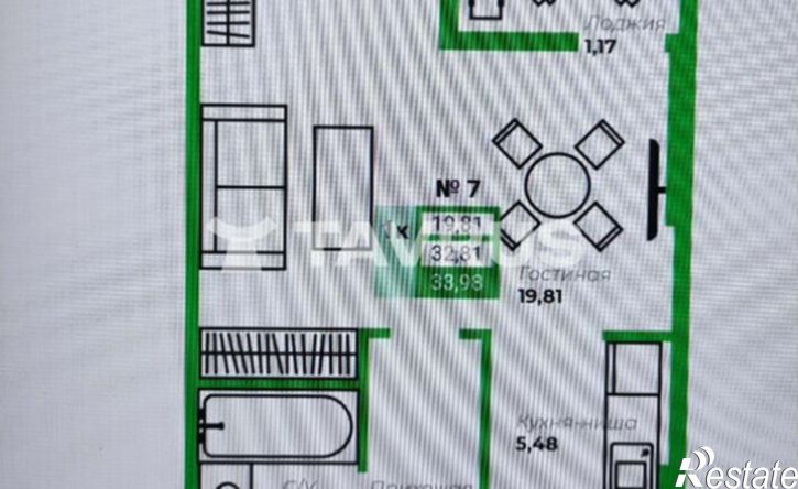 1-комн квартира Симферополь, улица Бородина, 59Б