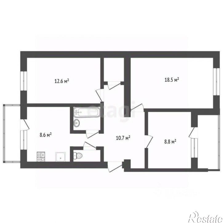 3-комн квартира Бахчисарайский район