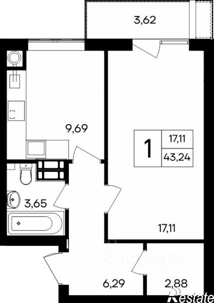 1-комн квартира в новом доме ул Магистральная, 3,  д. 3
