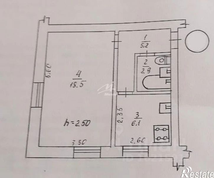 1-комн квартира ул Кожанова, 1,  д. 1