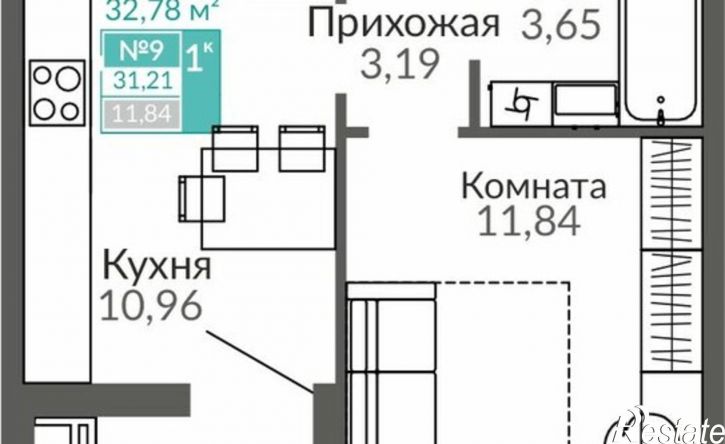 1-комн квартира в новом доме Симферополь, улица Виталия Чуркина
