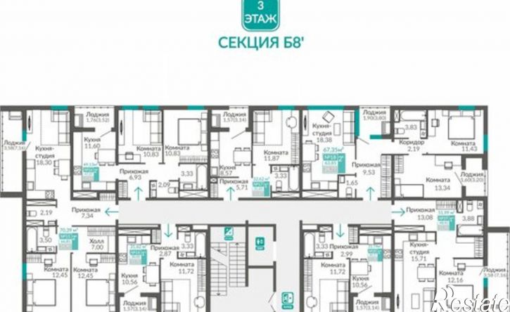 1-комн квартира в новом доме Симферополь, улица Виталия Чуркина