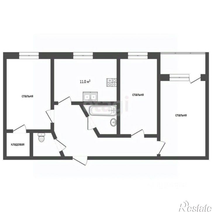 3-комн квартира Бахчисарайский район