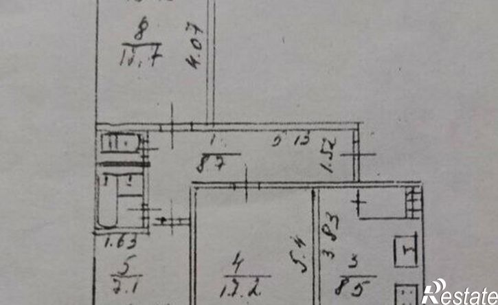 3-комн квартира Симферополь, улица 1-й Конной Армии, 74