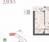 1-комн, 36 кв м, этаж 1/4 Алушта, Братский переулок, 3